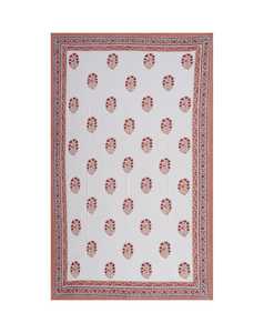 Cubierta de mesa de algodón hecha a mano al por mayor bloque de mano impreso diseño floral boda fiesta restaurante cocina comedor fiestas - Product Image 3