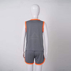 Ensemble maillot et short de basket-ball pour enfants, technologie séchage rapide, moderne, sans manches, pour jeunes joueurs actifs - Product Image 4