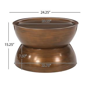 Table basse ronde noire écologique de designer, base en métal doré en nid d'abeille, décoration moderne minimaliste de luxe pour salon - Product Image 6