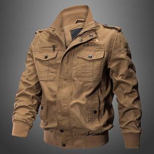 Veste tactique en polaire coupe-vent pour homme, col montant, broderie en cuir véritable, plusieurs poches, décontractée, pour le travail en extérieur - Product Image 5