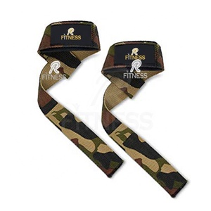 Correas de Elevación Ajustables Antideslizantes de Algodón y Neopreno con Camuflaje Verde Militar - Product Image 1