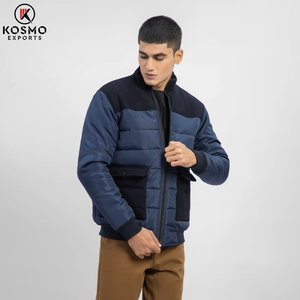 Veste bomber pour homme, streetwear tendance, hiver, poche zippée sur le devant, logo personnalisé, haute qualité, coupe-vent imperméable - Product Image 3