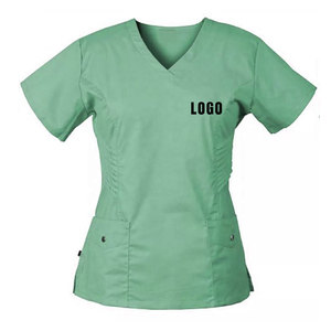 Ensembles d'uniformes médicaux unisexes à manches courtes en coton tissé, vêtements médicaux à détection d'aiguilles, thermocollés sans couture pour hôpitaux - Product Image 6