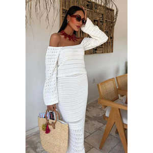 Conjunto de Punto Étnico 10094 con Manga Estilo Sandía y Característica Transpirable - Product Image 1