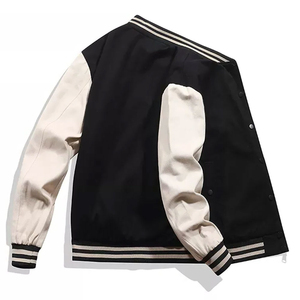 Veste de baseball réversible avec logo personnalisé brodée sur le devant style de rue universitaire pour hommes de grande taille vente en gros d'hiver - Product Image 3