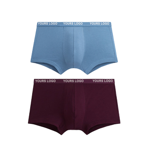Calzoncillos bóxer de cintura alta para hombre a precio de fábrica 95% algodón 5% Elastano Color personalizado transpirable Bambú de tiro medio calzoncillos directos - Product Image 1