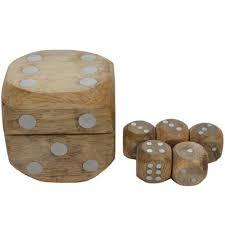 Forme ronde de boîte à dés en bois traditionnelle faite main avec le modèle de cube pour les jouets promotionnels - Product Image 2