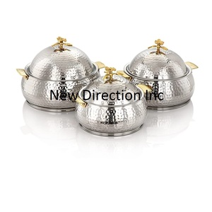 Cazuelas de diseño personalizado para servir olla caliente aislada de doble pared de acero inoxidable Servidor de cazuela proveedor de olla caliente de la India - Product Image 1