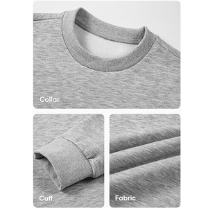 Men's Comfortable Loose Fit Round Neck Sweatshirt with Long Sleeves Custom Fabric Print Pullovers for Overseas Trade. - Product Image 5