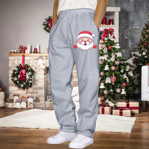 Nouveaux hommes Polyester hiver Joggers noël pantalons de survêtement conception chaud vacances Style noël pantalons de survêtement tenue - Product Image 6