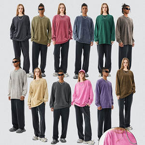 เสื้อยืดแขนยาวสำหรับผู้ชายเสื้อเดินถนนย้อนยุคผ้าบาติกผ้าคอตตอน100% โลโก้ตามสั่ง - Product Image 1