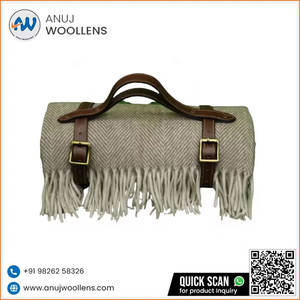 Luxury Style Solid Super Soft Bed <b>Throw</b> Blanket Herringbones Plain Blanket at Best Price - Product Image 5