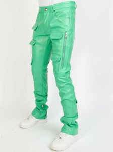 Venta caliente de los hombres pantalones casuales de algodón antiarrugas estilo de trabajo liso teñido pantalones apilados precio barato al por mayor - Product Image 6