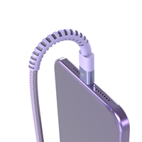 Morado para iPhone 3A 1M Cable de carga rápida USB a Apple 3,0 aleación de aluminio de cobre puro para iPhone