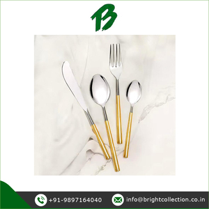 <b>Set</b> of 4 Piece <b>Cutlery</b> <b>Set</b> Best Quality <b>Gold</b> Handle Stainless Steel Dinnerware <b>Cutlery</b> <b>Set</b> Available at Affordable Market Price - Product Image 5