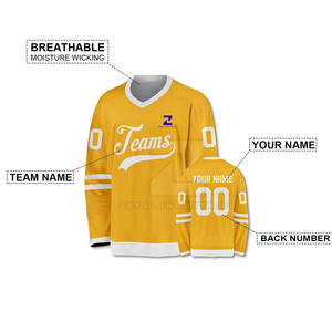 เสื้อเจอร์ซี่ฮ็อกกี้น้ำแข็งของผู้ชายเสื้อกีฬาผ้าแห้งเร็วเป็นมิตรกับสิ่งแวดล้อมผ้าโพลีเอสเตอร์100% ขนาดใหญ่พิเศษสำหรับใส่เล่นกีฬา - Product Image 5