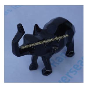 Metal <b>Elephant</b> Figurines Sculpture <b>Decorative</b> <b>Elephant</b> Feng Shui Statue With Trunk up for Office Shop Hotel - Product Image 2