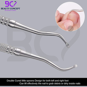2 Pieces <b>Nail</b> File and Lifter With Storage <b>Case</b>, Stainless Steel Double Sided Grade <b>Nail</b> Cleaner Tool Cuticle Pushers - Product Image 4