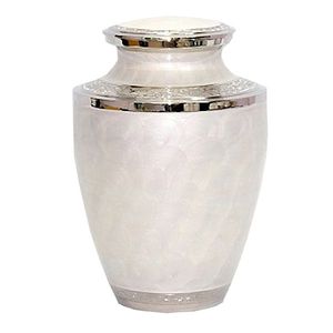 Premium Handmade Metal Cross Design Cremation <b>Urn</b> White Color <b>Large</b> 220 lbs Adult Funeral Memorial <b>Urn</b> - Product Image 4