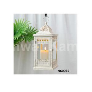 Lanterne en verre argenté de forme hexagonale marocaine, faite à la main, écologique, pièce décorative de Noël à bas prix pour la maison - Product Image 6