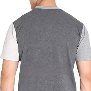 Conjuntos de pantalones cortos de verano para hombre transpirables informales de algodón, camiseta de manga corta de punto personalizada y traje de pantalones cortos - Product Image 4