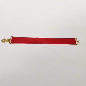 Alta calidad, 12 pulgadas de largo, 1 1/4 de ancho, extensor de cinturón de delantal de nailon rojo con acabado dorado plateado, cierres de ganchos de serpiente tradicionales - Product Image 3