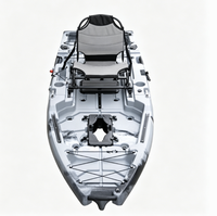 Kayak à pédales en PVC détachable, bateau de pêche pliable, canoë gonflable léger pour la navigation sur lac et rivière
