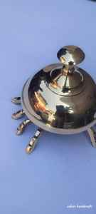 Campana de Cangrejo de Latón Antiguo, Chapada en Oro, Pulida, Estilo Vintage Imitación, para Recepción de Hotel, Escritorio de Profesor, Campana de Mano Calvin - Product Image 6