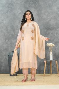Salwar Kameez de fête pour filles, dernière collection 2025, exportateur de mode, tenue de haute qualité, travail manuel lourd, meilleur tissu en viscose pure, soie - Product Image 4