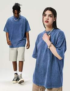 เสื้อยืดวินเทจโอเวอร์ไซส์ผู้ชายทรงหลวมแขนสั้นลำลองแนวสตรีทเสื้อทรงหลวมซักได้ใส่ได้ทุกเพศ - Product Image 2