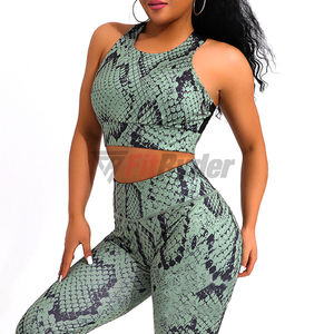 2024 nouvelles femmes Gym Fitness ensemble de vêtements taille élastique jambières d'entraînement avec haut OEM Service vêtements de sport pour l'entraînement - Product Image 6