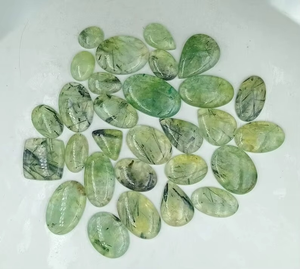 Cabochon en vrac de haute qualité de pierre précieuse de Prehnite verte incroyable pierre de Prehnite unique de haute qualité verte - Product Image 4