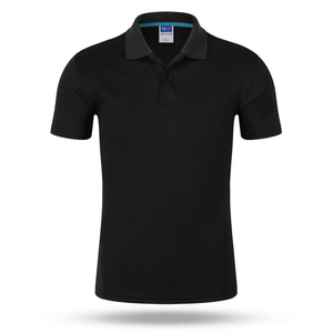 T-shirt polo décontracté grande taille pour hommes motif uni, respirant, imprimé personnalisé avec logo personnalisé de techniques brodées - Product Image 1