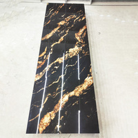 Carreaux de porcelaine Carrelage de dalle aspect marbre émaillé poli 800x2400mm Dalles de porcelaine pour fond de télévision et comptoir grand format