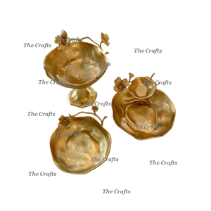 Fabuloso diseño de tazón decorativo de aluminio color dorado con tazón para servir chocolate de alta calidad a bajo precio. - Product Image 4