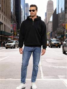 Sweat à capuche zippé pour homme, respirant, en molleton de coton et élasthanne 500g, pour l'hiver, style décontracté streetwear, vente en gros OEM en vrac - Product Image 2