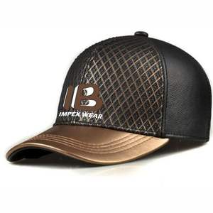 Leather Baseball Cap Custom Fashion Screen Printing Logo Plain 6 Panel Structured <b>Dad</b> <b>Hat</b> - Product Image 5