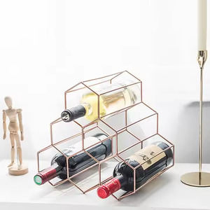 Premium Quality Metal Wine Bottle <b>Holder</b> Modern Tabletop Wine <b>Rack</b> for Kitchen Dining & Bar by decor impex - Product Image 4