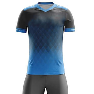 ชุดฟุตบอลโพลีเอสเตอร์100% คุณภาพสูงเหมาะกับอุตสาหกรรมด้านหน้าปรับแต่งได้เหมาะกับเทคโนโลยีการตัดอัตโนมัติทุกสี - Product Image 2