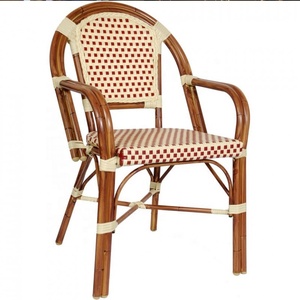 <span class=keywords><strong>Table</strong></span> de salle à manger de style <span class=keywords><strong>bistrot</strong></span> avec plateau en <span class=keywords><strong>marbre</strong></span> et chaises en rotin tressé pour restaurant, café, hôtel, mobilier commercial d'intérieur - Product Image 6