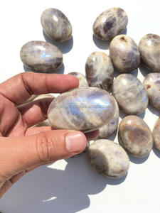 Piedra solar natural de alta calidad, piedra lunar, piedra de Palma, artesanías de piedra semipreciosa para Reiki, meditación curativa, recuerdos de Feng Shui - Product Image 3