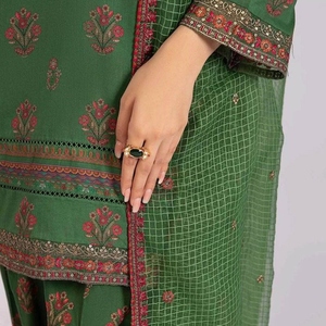 Dupattas traditionnelles pour femmes, cousues, en tissu doux, sur mesure, vente en gros, haute qualité, élégantes, trois pièces, été - Product Image 3