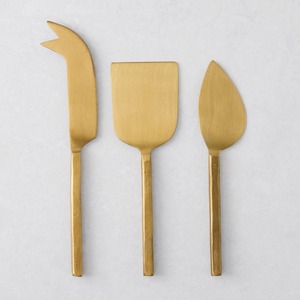 Ensemble de couteaux à fromage en laiton de qualité supérieure avec un design moderne et simple allant au lave-vaisselle manuel pour les intérieurs de service à manger décoratifs - Product Image 5