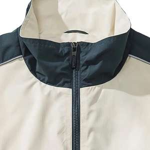 Chaqueta cortavientos informal para hombre, ligera, con cremallera, estilo de pista, resistente al agua, para invierno, correr, deportes, ropa informal - Product Image 3