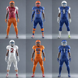 Uniformes de Fútbol Americano 100% Poliéster, Ropa Deportiva, Camisetas de Fútbol con Cuello en V, Unisex - Product Image 1