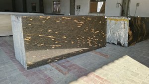 Losa de azulejo de granito marrón pescado de calidad superior, superficie antigua pulida con chorro de arena para escalera exterior, baño, Exterior - Product Image 4