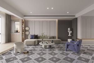 Marvella กระเบื้องปูพื้นพอร์ซเลนสีเทาอมเขียวขนาด60x120ซม. พื้นผิวหินสำหรับบ้านสมัยใหม่ - Product Image 4