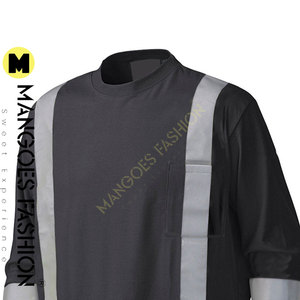 Wholesale Eco-Friendly Safety Reflective Waterproof High Visibility <b>Shirts</b> Customized Logo Long Short Sleeve Options for Men's - Product Image 2