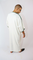 Gandoura marocaine faite à la main pour hommes en vert Robes caftan faites à la main de luxe 10 OEM Lavable Traditionnel Personnalisé Accepté OE