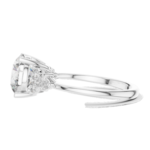 Bague à trois pierres en diamant de laboratoire 3,02 CT pour femmes, clarté VVS-VS EF, or 18 carats, 14 carats, 10 carats et argent 925, rose, jaune, blanc - Product Image 6